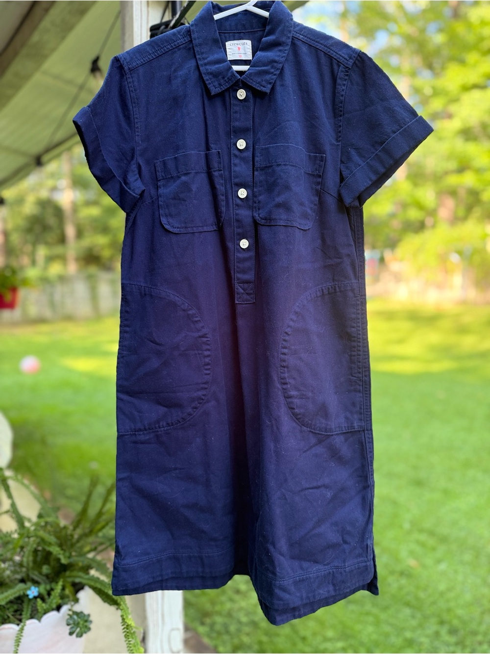 Crewcuts Navy Girls' Short-Sleeve Utility Skort